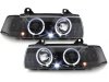 Фары передние Angel Eyes LED Black Chrome для BMW 3 E36 Sedan
