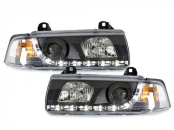 Фары передние Devil Eyes Black для BMW 3 E36 Sedan / Touring