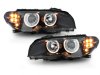 Фары передние Angel Eyes Black с LED поворотниками для BMW 3 E46 Coupe / Cabrio рестайл XENON