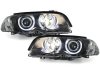 Фары передние Angel Eyes LED Black для BMW 3 E46 Coupe / Cabrio
