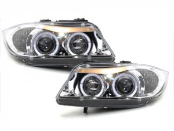 Фары передние Angel Eyes Chrome для BMW 3 E90