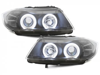Фары передние CCFL Angel Eyes Black для BMW 3 E90