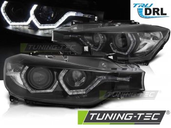 Фары передние Angel Eyes от Tuning-Tec Black 3D для BMW 3 F30 / F31