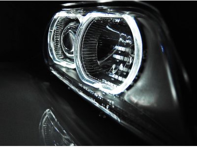 Фары передние HD F-Style Angel Eyes Black для BMW 5 E39