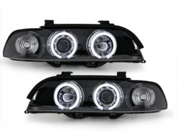 Фары передние CCFL Angel Eyes Black для BMW 5 E39