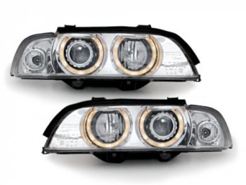 Фары передние Angel Eyes Chrome для BMW 5 E39