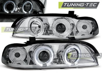 Фары передние LED Angel Eyes Chrome Var2 от Tuning-Tec для BMW 5 E39