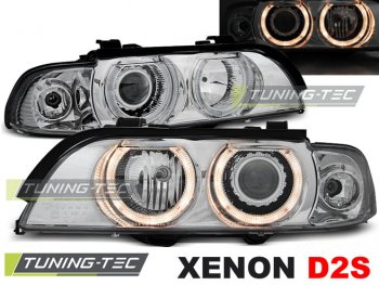 Фары передние Angel Eyes Chrome Var2 от Tuning-Tec для BMW 5 E39 XENON