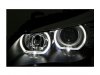 Фары передние F-Style Angel Eyes Black для BMW 5 E60