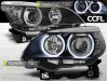 Фары передние CCFL Angel Eyes Black для BMW 5 E60