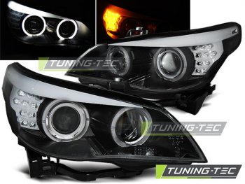 Фары передние Neon Eyes Black для BMW 5 E60