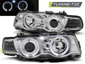 Фары передние от Tuning-Tec LED Angel Eyes Chrome для BMW 7 E38 рестайл