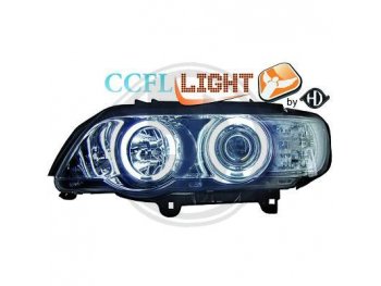 Фары передние CCFL Angel Eyes Chrome для BMW X5 E53
