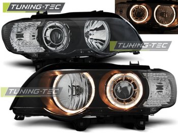 Передние фары от Tuning-Tec Angel Eyes Black для BMW X5 E53 XENON