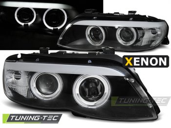 Фары передние LED Angel Eyes Black для BMW X5 E53 XENON рестайл