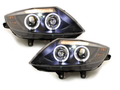 Передняя альтернативная оптика Neon Angel Eyes Black для BMW Z4 E85