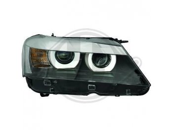 Фары передние HD Angel Eyes Black для BMW X3 F25