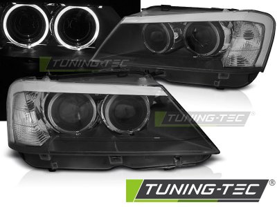 Передняя альтернативная оптика Tuning-Tec Angel Eyes Black для BMW X3 F25
