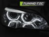 Передние фары 3D ангельские глазки хром от Tuning-Tec для BMW X5 E70 под ксенон