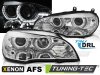 Передние фары 3D ангельские глазки хром от Tuning-Tec для BMW X5 E70 под ксенон с AFS