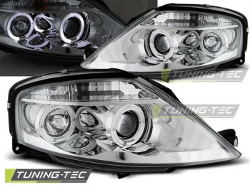 Передние фары LED Angel Eyes Chrome для Citroen C3