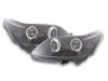 Фары передние LED Angel Eyes Black для Citroen C4