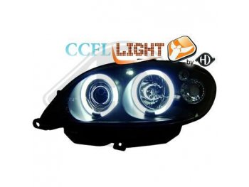 Передняя альтернативная оптика CCFL Angel Eyes Black для Citroen Saxo