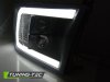 Передние фары Tube Light с ходовыми огнями чёрные для Dodge Ram IV