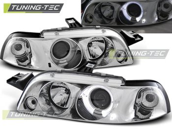 Фары передние LED Angel Eyes Chrome от Tuning-Tec для Fiat Punto I