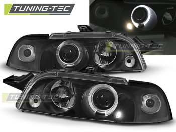 Фары передние LED Angel Eyes Black от Tuning-Tec для Fiat Punto I