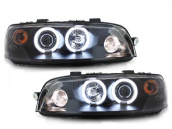 Фары передние CCFL Angel Eyes Black для Fiat Punto II