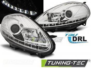 Передняя альтернативная оптика Tru DRL Chrome от Tuning-Tec для Fiat Punto III Evo