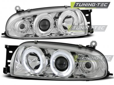 Передняя альтернативная оптика LED Angel Eyes Chrome от Tuning-Tec для Ford Fiesta IV