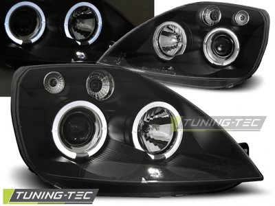 Передняя альтернативная оптика Angel Eyes Black от Tuning-Tec для Ford Fiesta Mk6