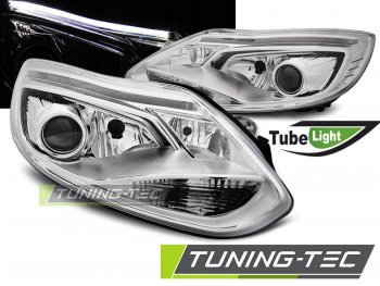 Фары передние с дневными ходовыми огнями хром от Tuning-Tec для Ford Focus III