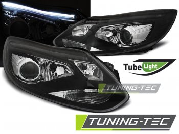 Передняя альтернативная оптика Devil Eyes Black Var2 для Ford Focus III