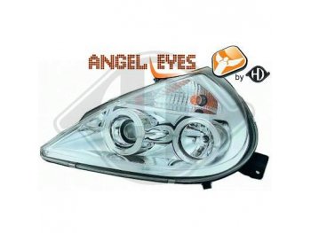 Фары передние LED Angel Eyes Chrome от HD для Ford KA I