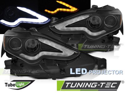 Передние фары Tube Light Black LED для Lexus IS III