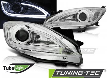 Передние фары Tube Light Chrome для Mazda 3 BL