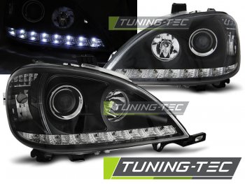 Передние фары Daylight Black на Mercedes ML класс W163 рестайл