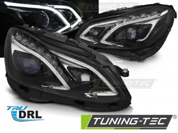 Передние Full LED фары чёрные от Tuning-Tec для Mercedes E класс W212 рестайл