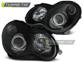 Передняя альтернативная оптика Black Var2 от Tuning-Tec на Mercedes C класс W203
