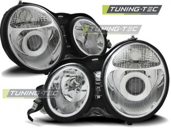 Передняя альтернативная оптика Chrome от Tuning-Tec на Mercedes E класс W210