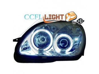 Передние фары CCFL Angel Eyes Chrome на Mercedes SLK класс R170
