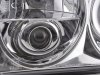 Передние фары моноблок хром с линзой от FK на Mercedes E класс W124