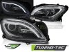 Передние тюнинг фары Tube Light чёрные для Mercedes ML класс W166