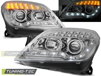 Передние фары Devil Eyes LED Chrome от Tuning-Tec на Opel Astra H