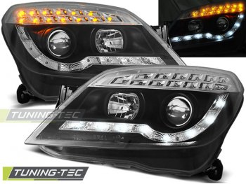 Передние фары Devil Eyes LED Black от Tuning-Tec на Opel Astra H