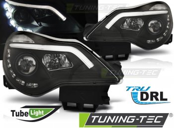 Передние фары DevilEyes Black от Tuning-Tec на Opel Corsa D рестайл