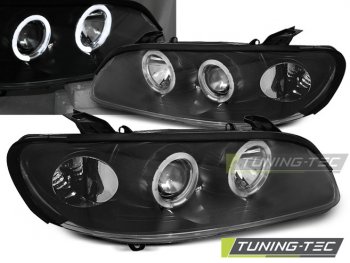 Передние фары LED Angel Eyes Black от Tuning-Tec на Opel Omega B